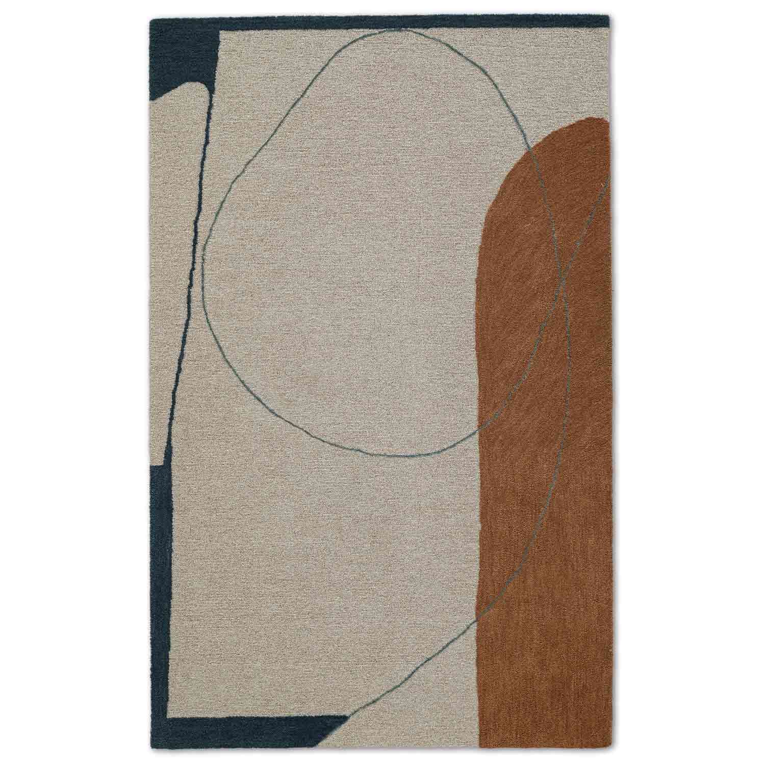Flora Hand Tufted Woollen Rug - Cotton - Hand Tufted - Ajaypee Carpets (Thumbnail 2)