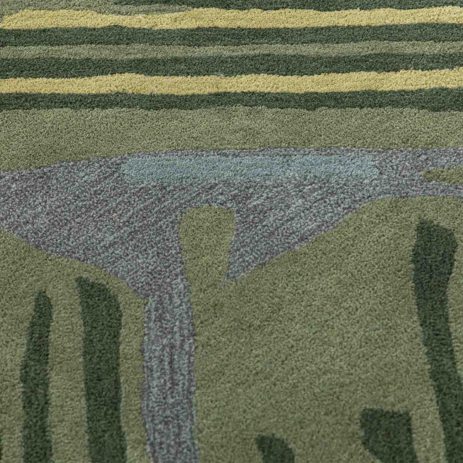 Framing The Fragments Hand Tufted Woollen Rug By Shripal Munshi - Cotton - Hand Tufted - Ajaypee Carpets (Thumbnail 4)