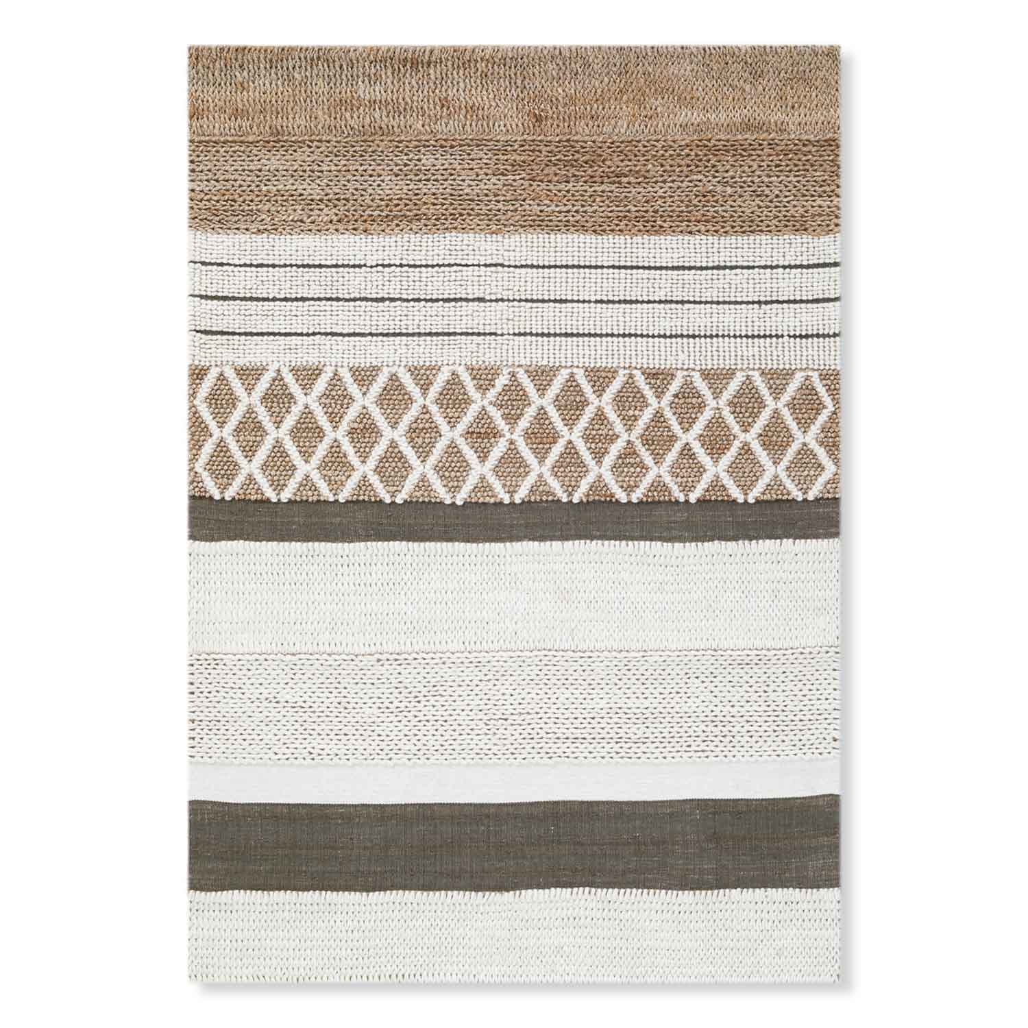 Fusion Flat Weave Wool And Jute Dhurrie - Jute - Flatweave - Ajaypee Carpets (Thumbnail 2)