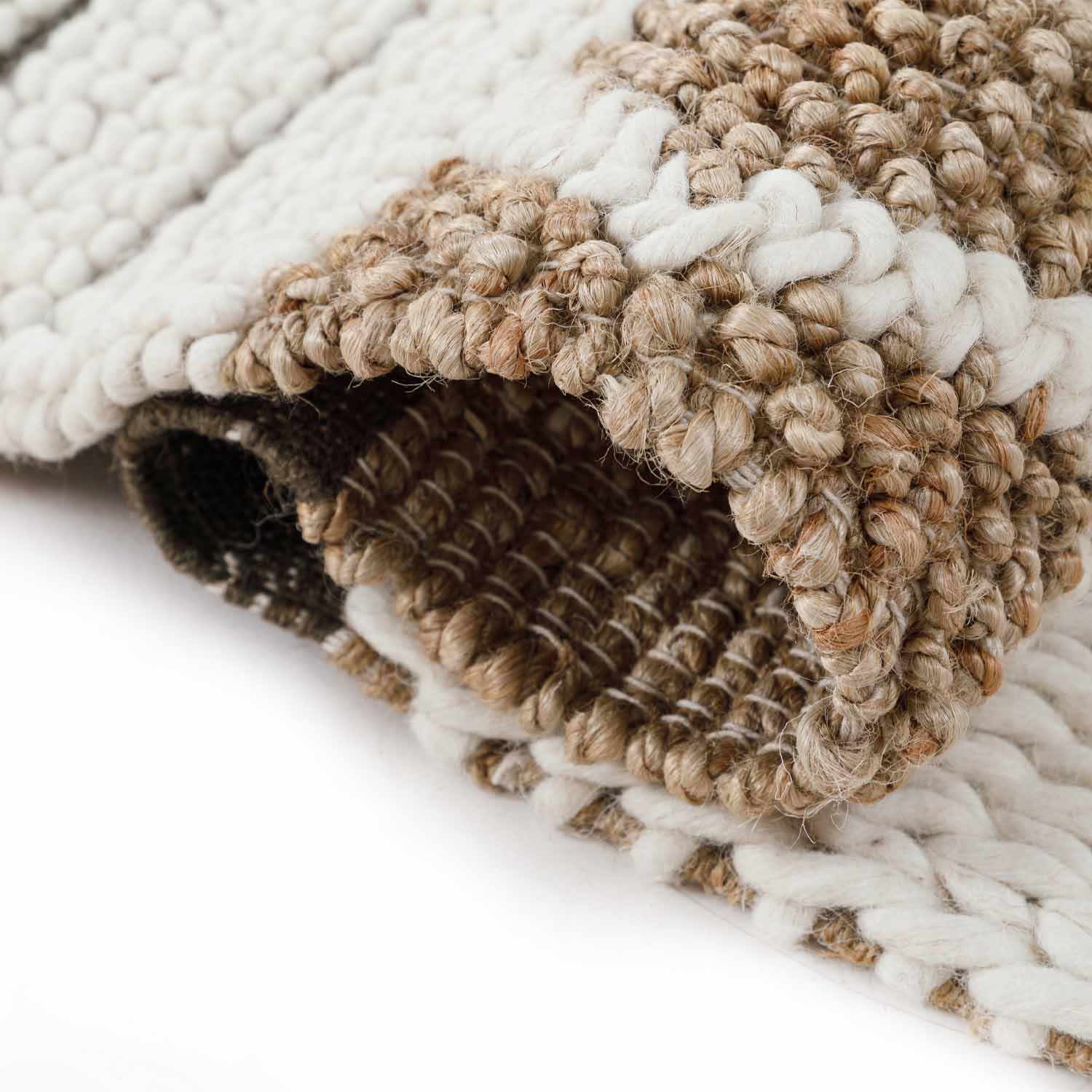 Fusion Flat Weave Wool And Jute Dhurrie - Jute - Flatweave - Ajaypee Carpets (Thumbnail 4)