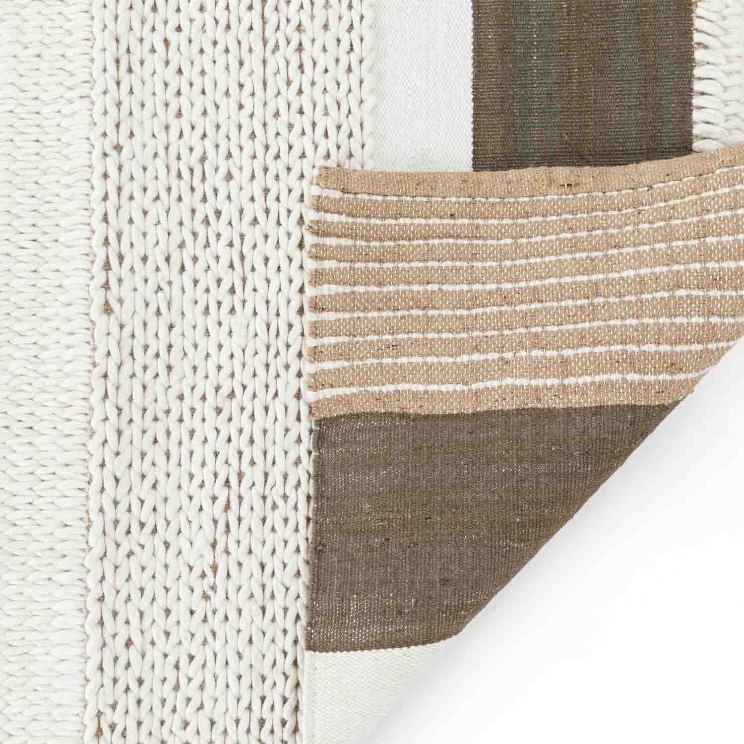 Fusion Flat Weave Wool And Jute Dhurrie - Jute - Flatweave - Ajaypee Carpets (Thumbnail 6)