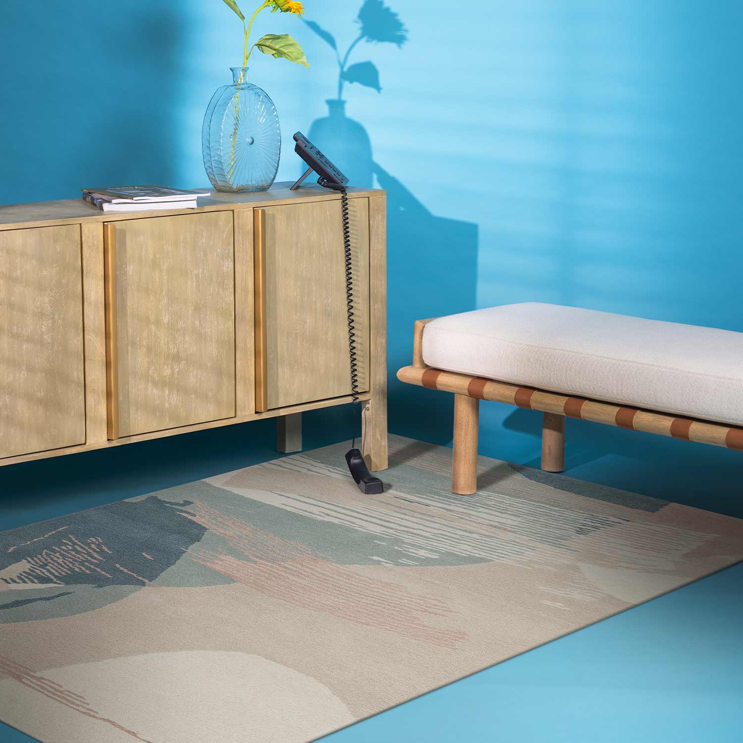 Geo Hand Tufted Woollen Rug – Cotton Hand Tufted handmade carpet by Ajaypee Carpets