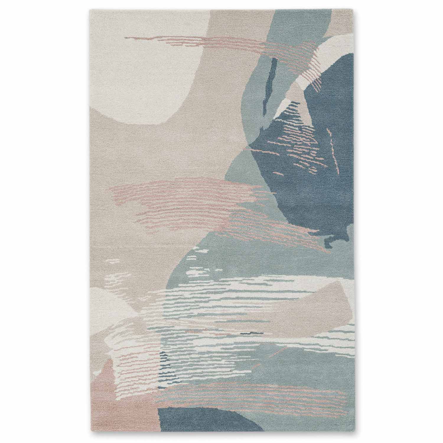 Geo Hand Tufted Woollen Rug - Cotton - Hand Tufted - Ajaypee Carpets (Thumbnail 2)