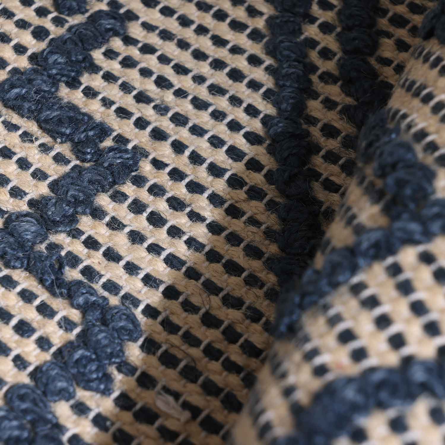 Geometric Flat Weave Jute Dhurrie - Jute - Flatweave - Ajaypee Carpets (Thumbnail 4)