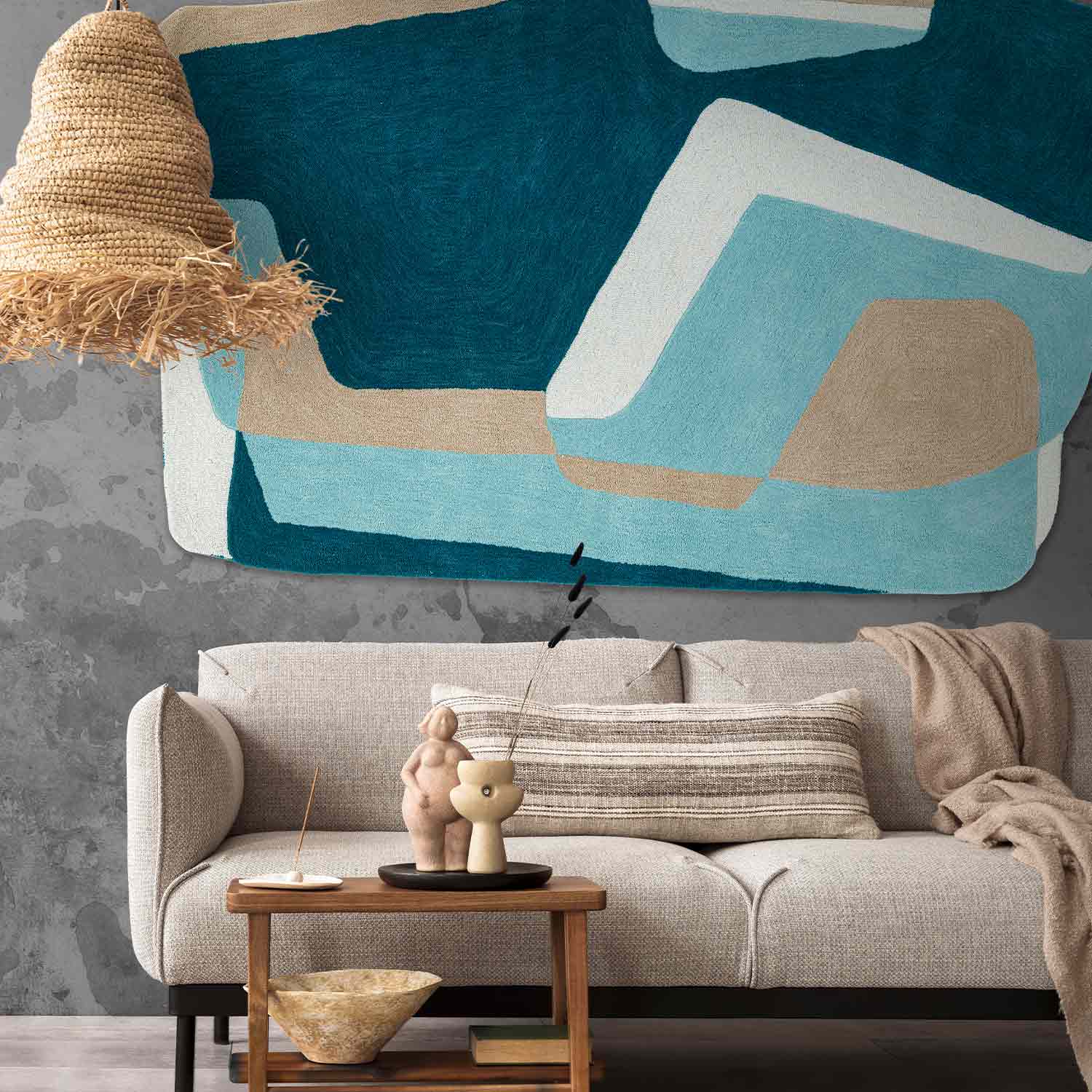 Glacier Hand Tufted Woollen Rug – Cotton Hand Tufted handmade carpet by Ajaypee Carpets