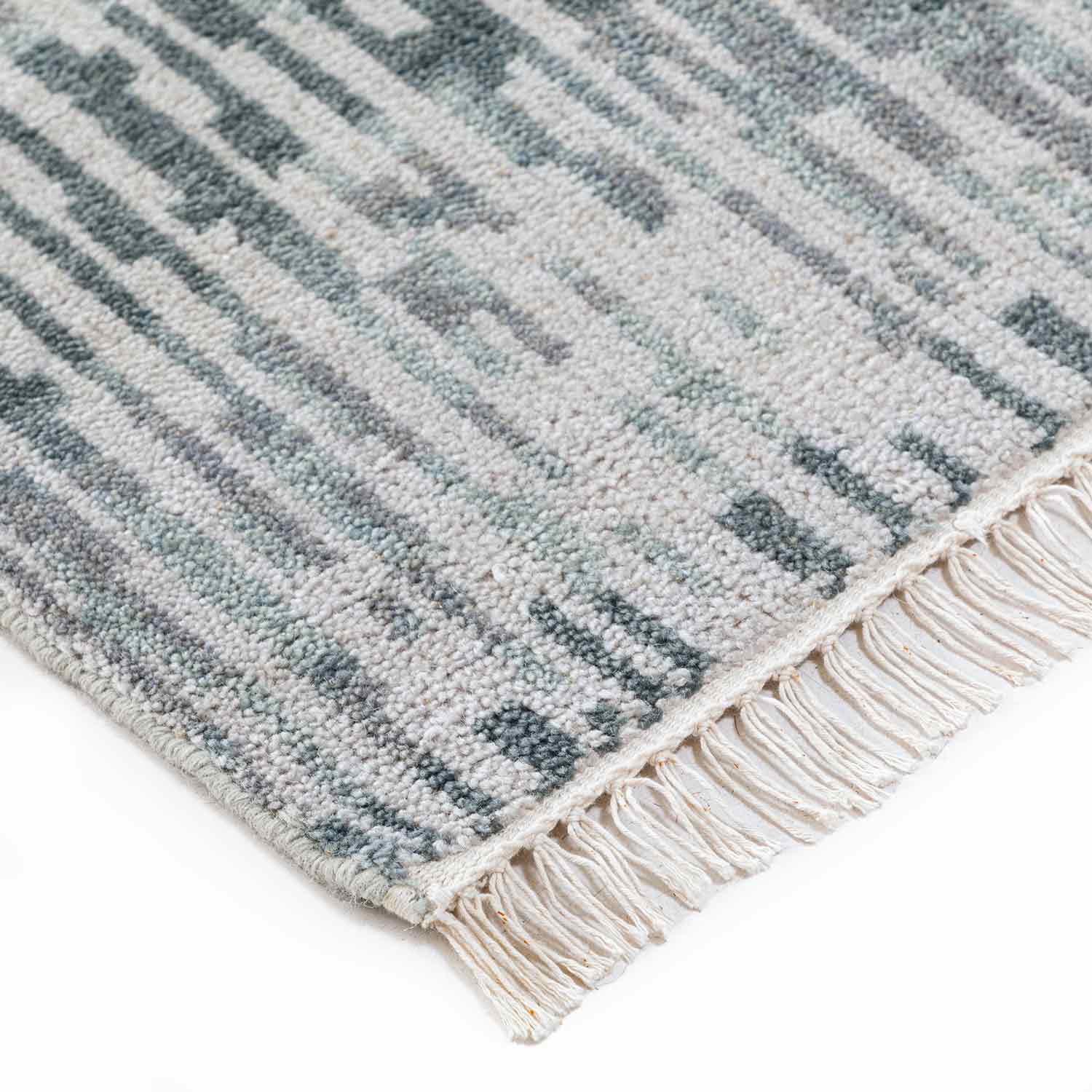 Glitch Vertical Hand Knotted Woollen Rug - Cotton - Hand Knotted - Ajaypee Carpets (Thumbnail 2)