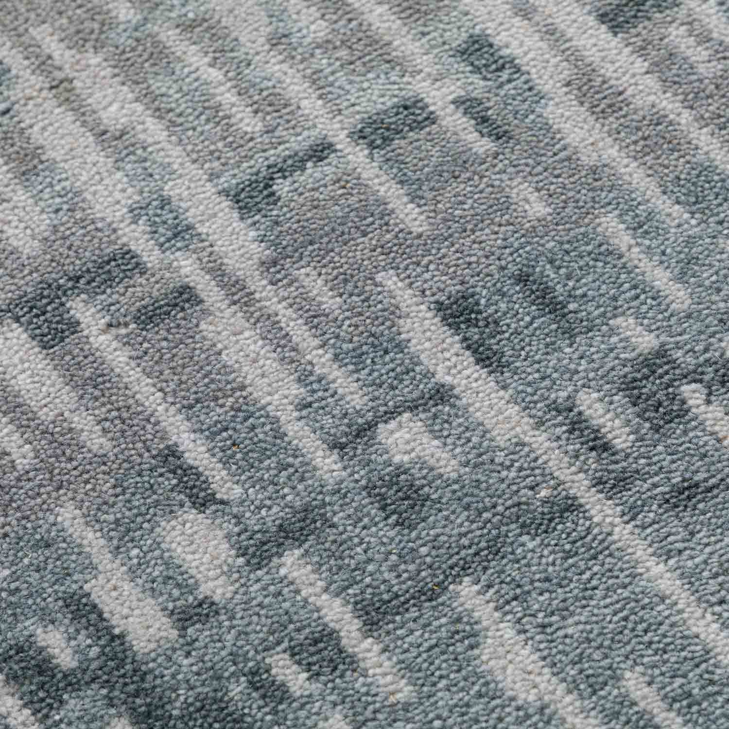 Glitch Vertical Hand Knotted Woollen Rug - Cotton - Hand Knotted - Ajaypee Carpets (Thumbnail 3)
