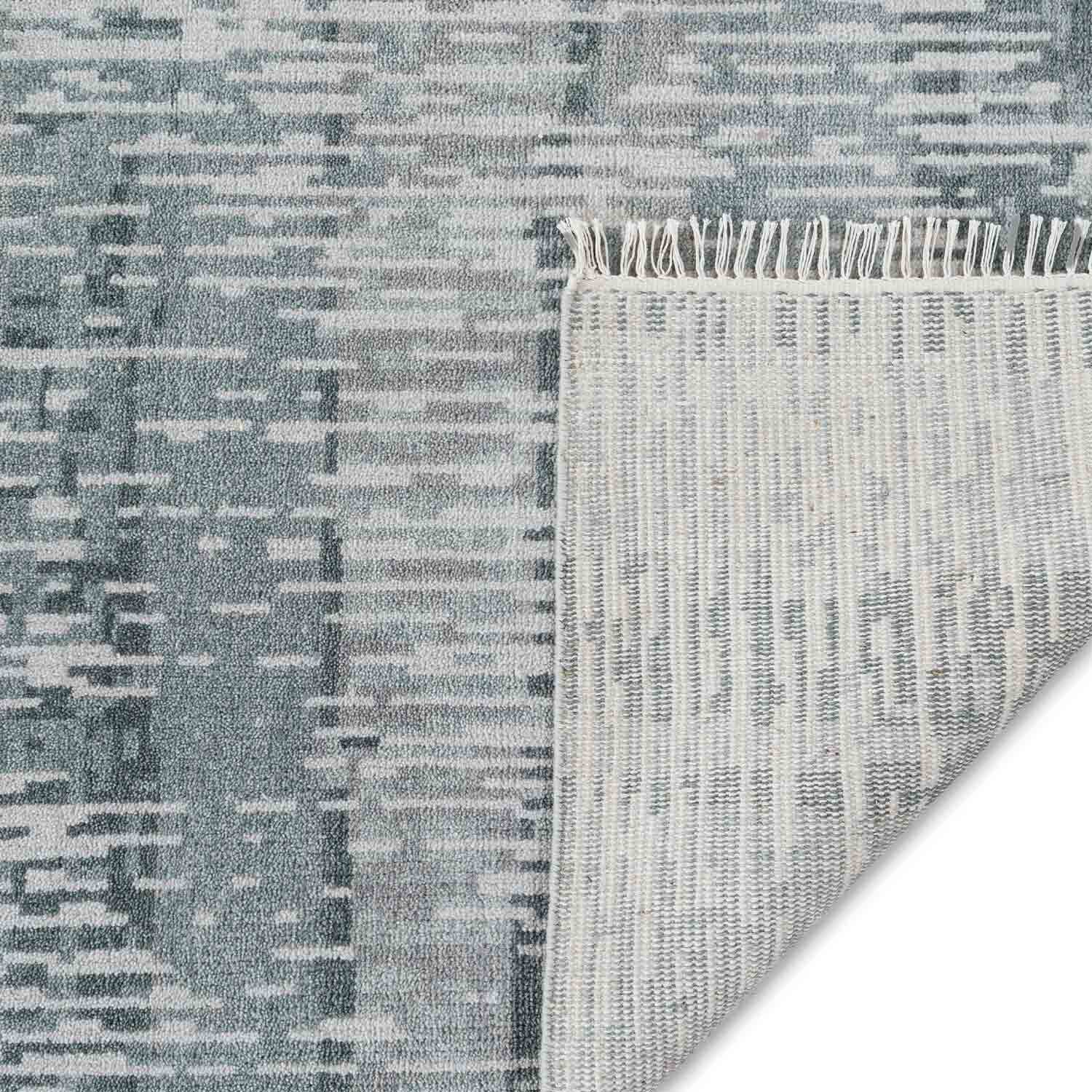 Glitch Vertical Hand Knotted Woollen Rug - Cotton - Hand Knotted - Ajaypee Carpets (Thumbnail 4)