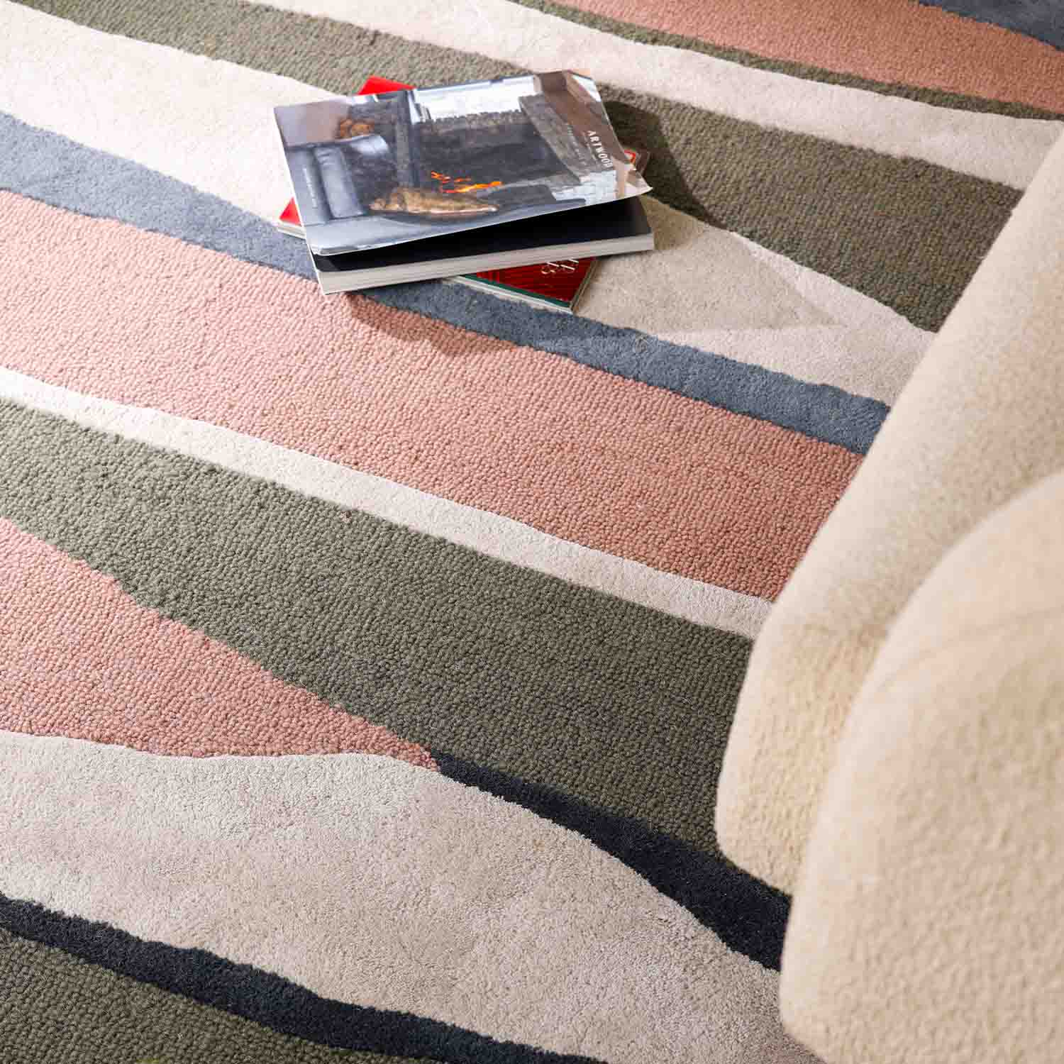 Hamburg Hand Tufted Woollen Rug - Cotton - Hand Tufted - Ajaypee Carpets (Thumbnail 5)