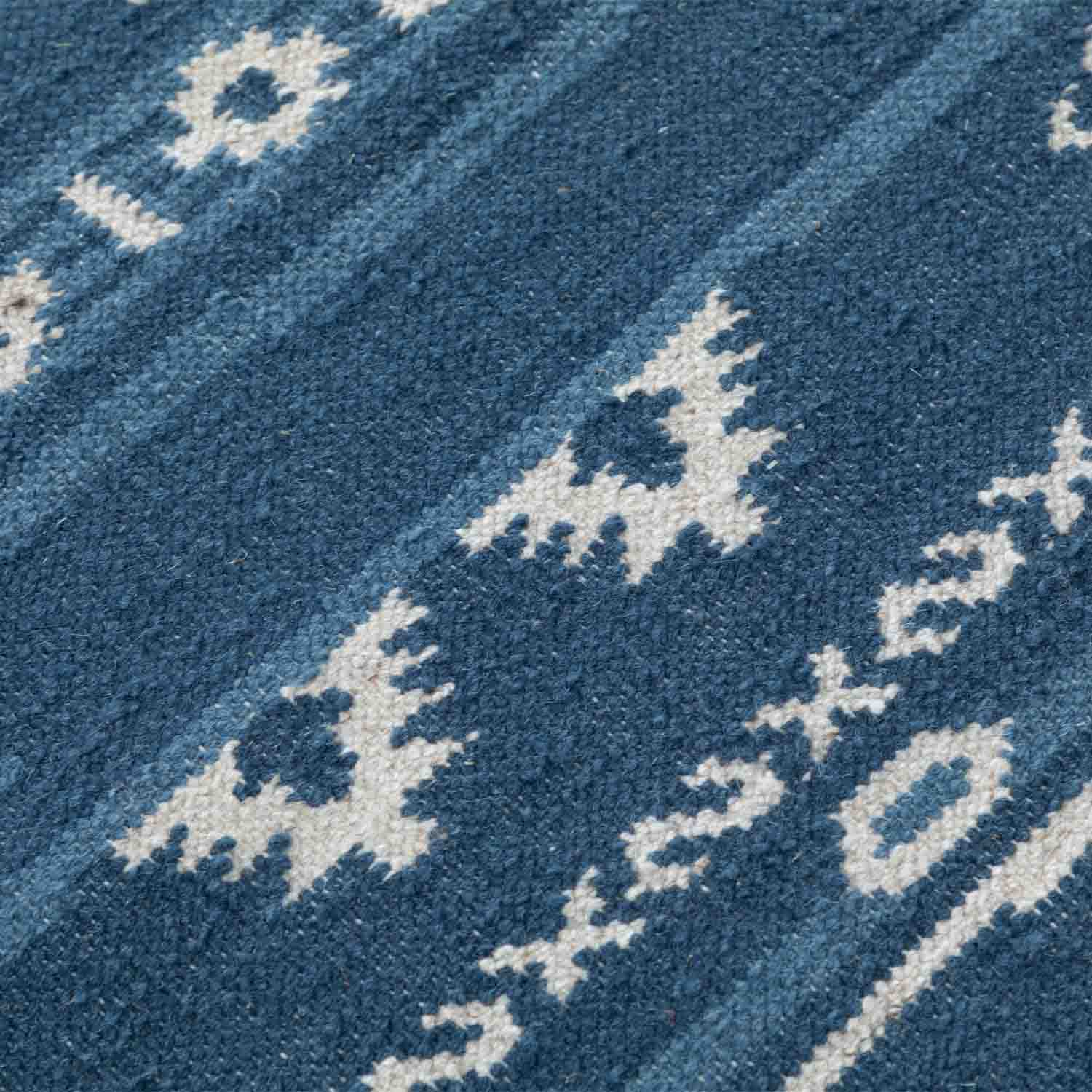 Henna Hand Woven Woollen Kilim - Wool - Kilim - Ajaypee Carpets (Thumbnail 3)