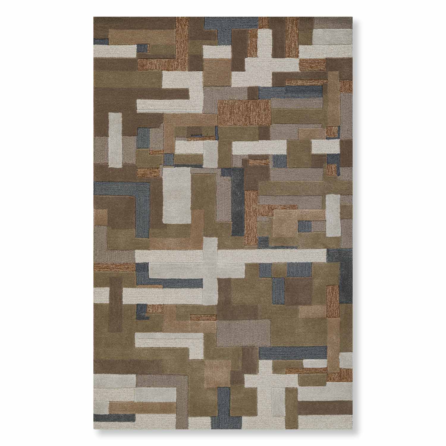 Heqet Hand Tufted Woollen And Viscose Rug - Cotton - Hand Tufted - Ajaypee Carpets (Detail)