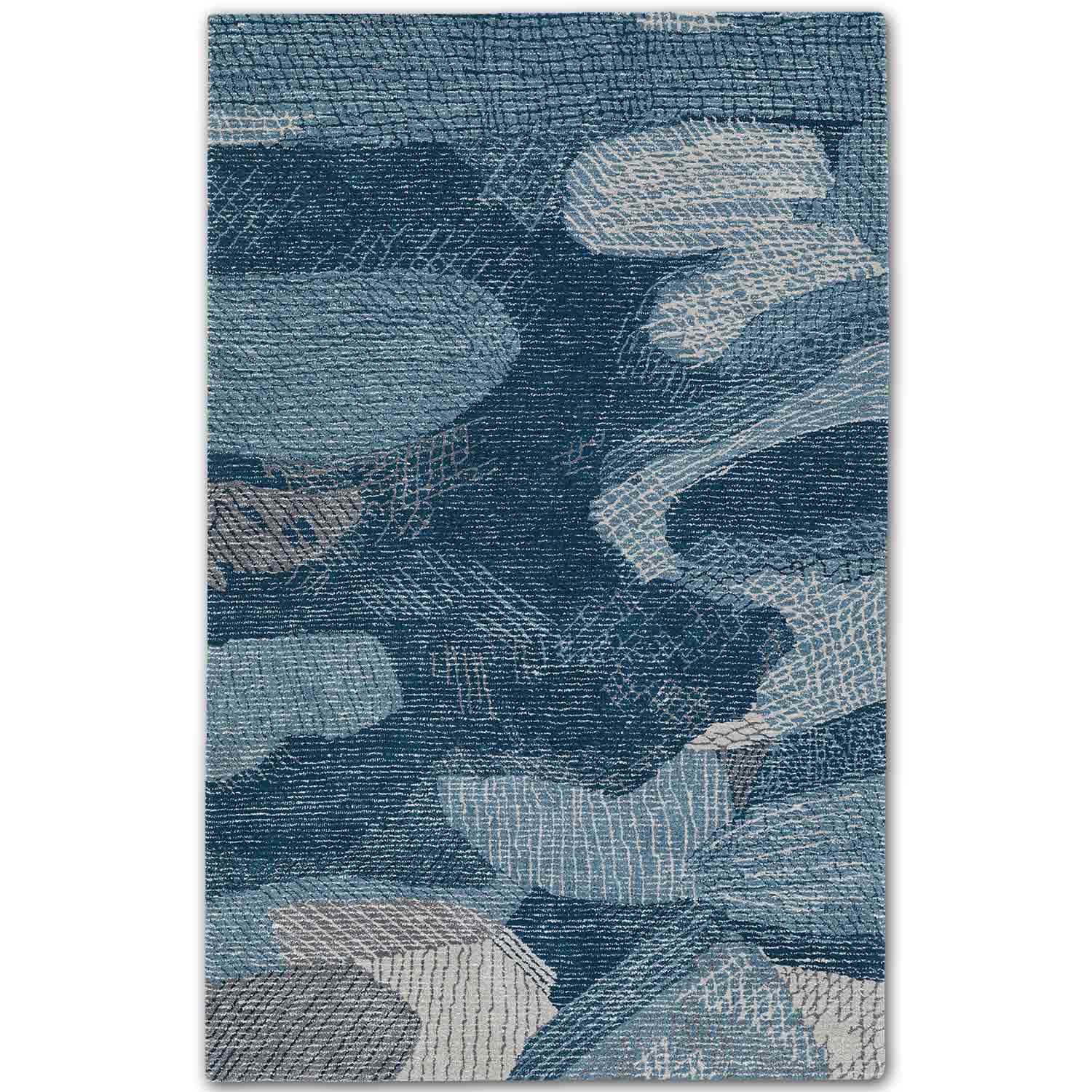 Hibbah Hand Tufted Woollen And Viscose Rug - Cotton - Hand Tufted - Ajaypee Carpets (Detail)