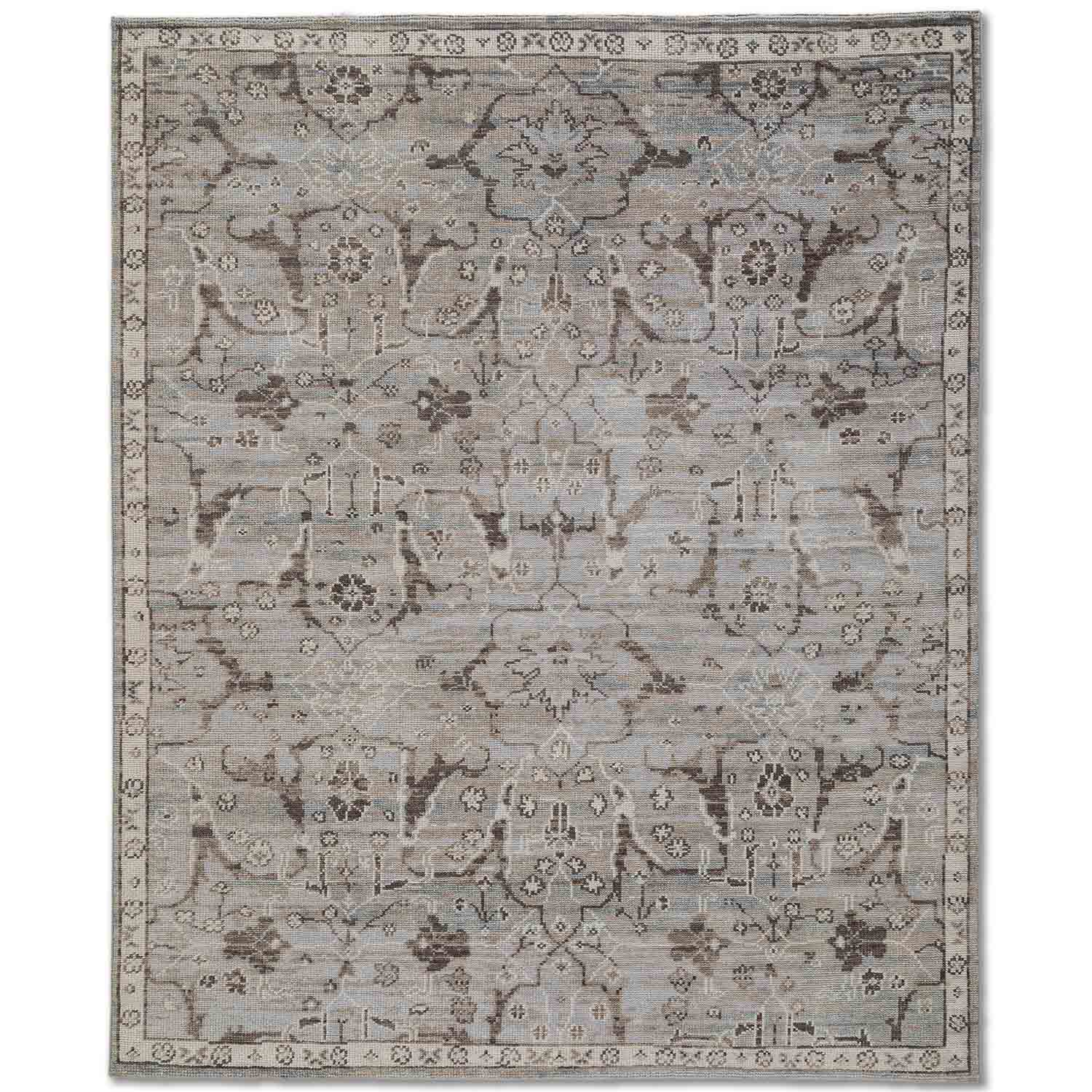 Ibrahim Hand Knotted Woollen Rug – Cotton Hand Knotted handmade carpet by Ajaypee Carpets
