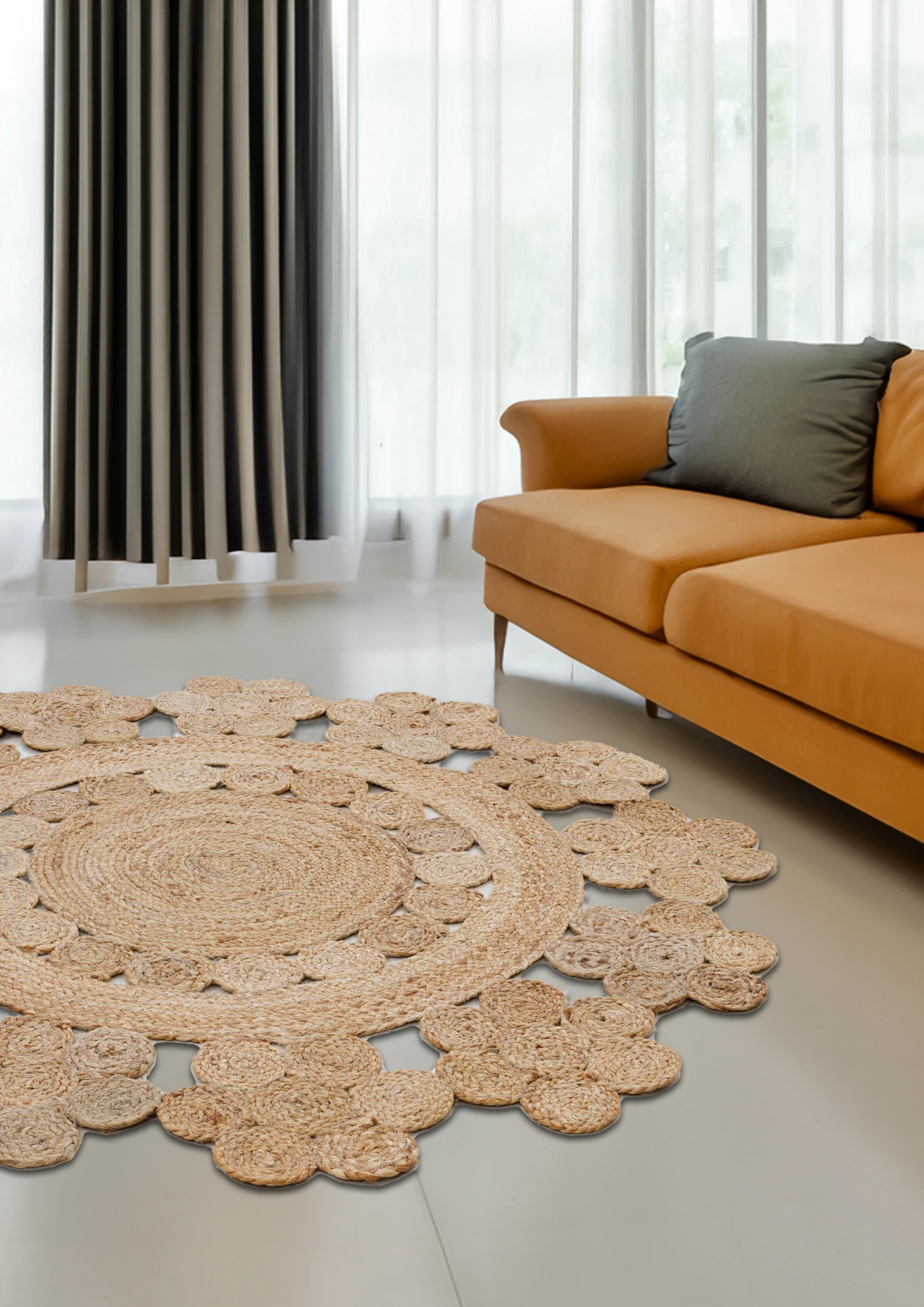 Pico Hemp Handwoven Rug - Hemp - Hand Woven - Ajaypee Carpets (Thumbnail 4)
