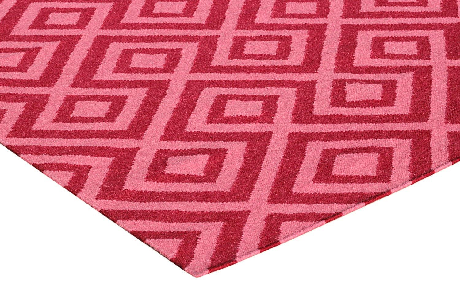 Wool HandWoven Rug Strink - Cotton - Flatweave - Ajaypee Carpets (Thumbnail 5)