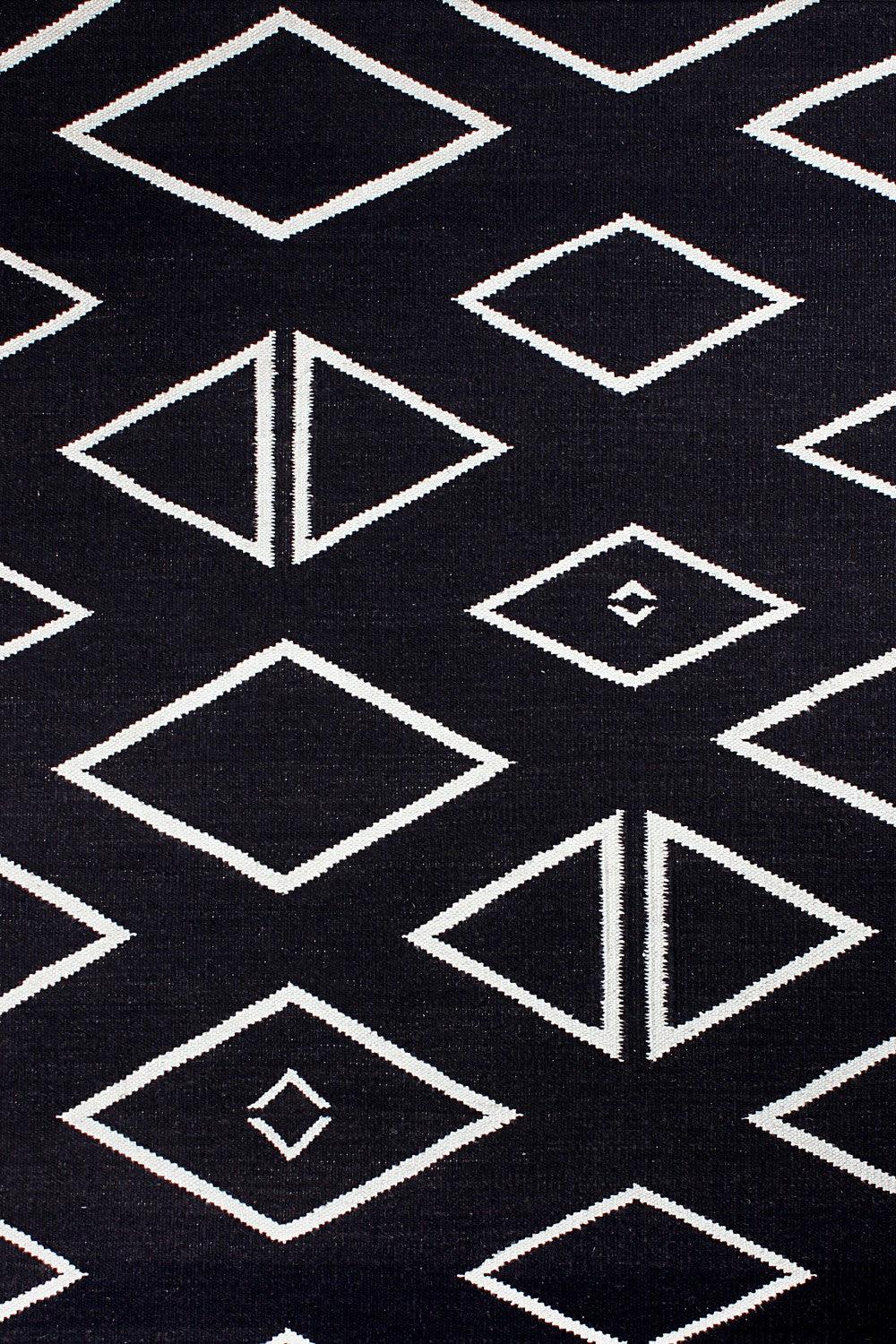 Wool Hand Woven Dhurry Vera - Cotton - Flatweave - Ajaypee Carpets (Thumbnail 3)