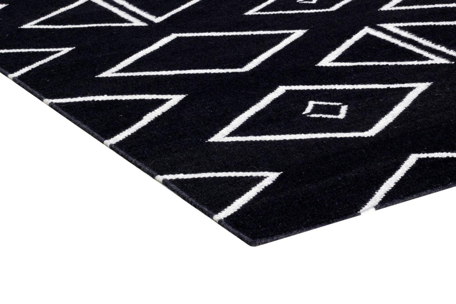 Wool Hand Woven Dhurry Vera - Cotton - Flatweave - Ajaypee Carpets (Thumbnail 5)