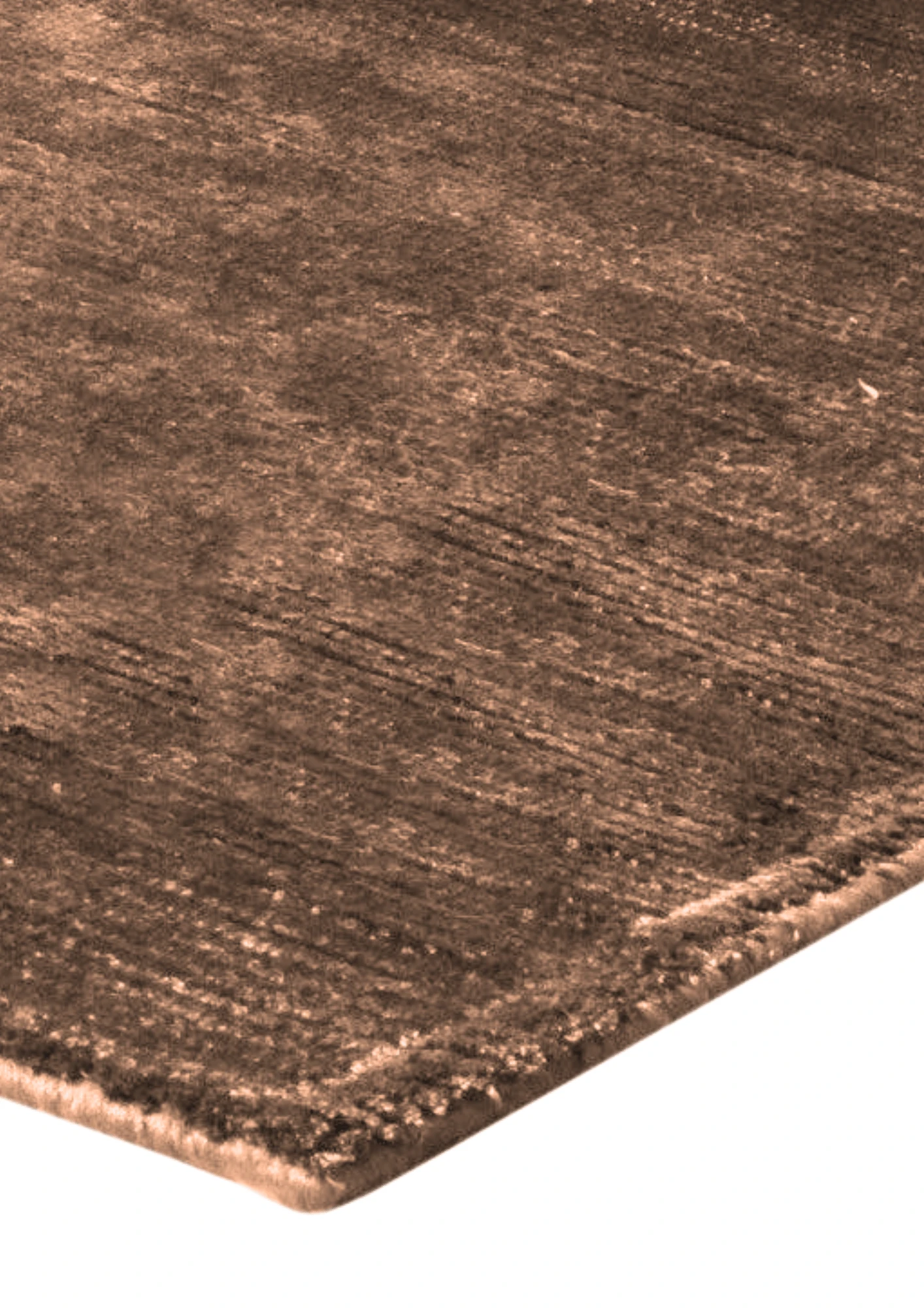 Viscose HandKnotted Carpet  Parallel Wrap Mocha Mist - Cotton - Hand Knotted - Ajaypee Carpets (Thumbnail 2)