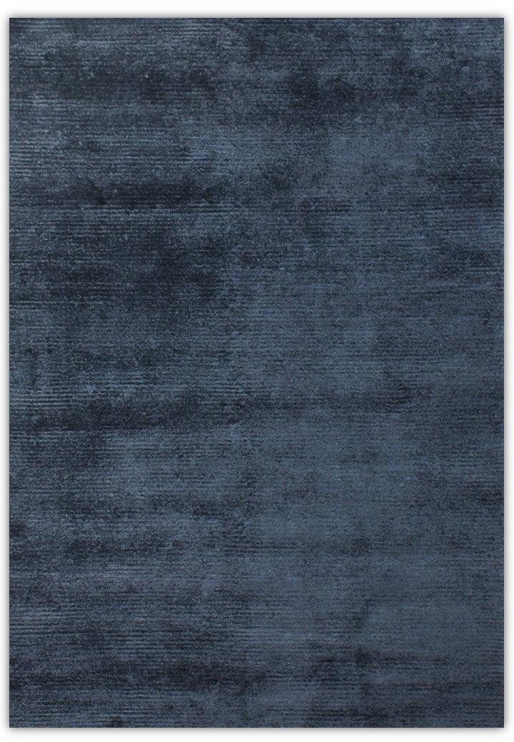 Viscose HandKnotted Carpet  Parallel Wrap Prince Blue - Cotton - Hand Knotted - Ajaypee Carpets (Thumbnail 4)