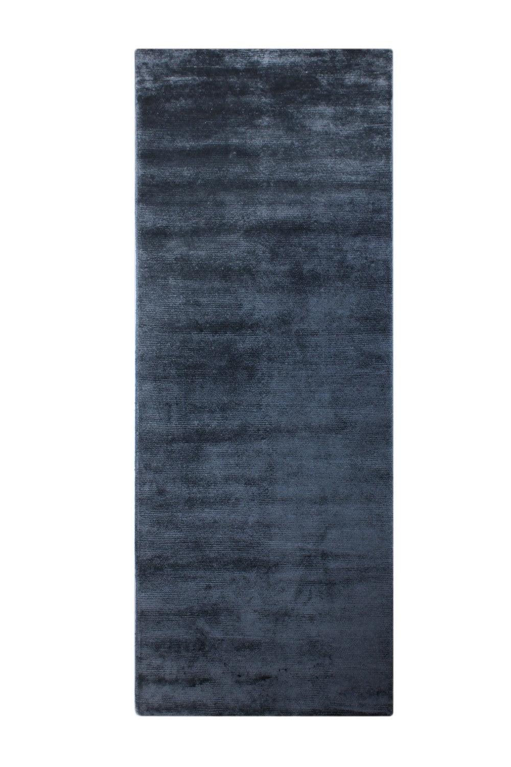 Viscose HandKnotted Carpet  Parallel Wrap Prince Blue - Cotton - Hand Knotted - Ajaypee Carpets (Thumbnail 7)