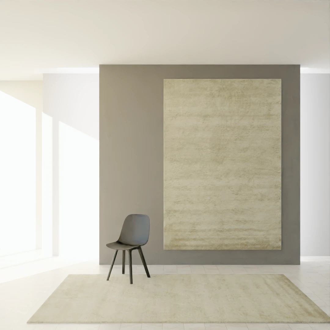 Viscose HandKnotted Carpet  Pile Taupe - Cotton - Hand Knotted - Ajaypee Carpets (Thumbnail 2)