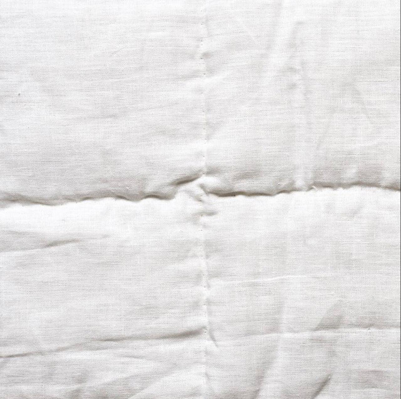 White Linen Bedspread - Cotton - Hand Woven - Ajaypee Carpets (Thumbnail 2)