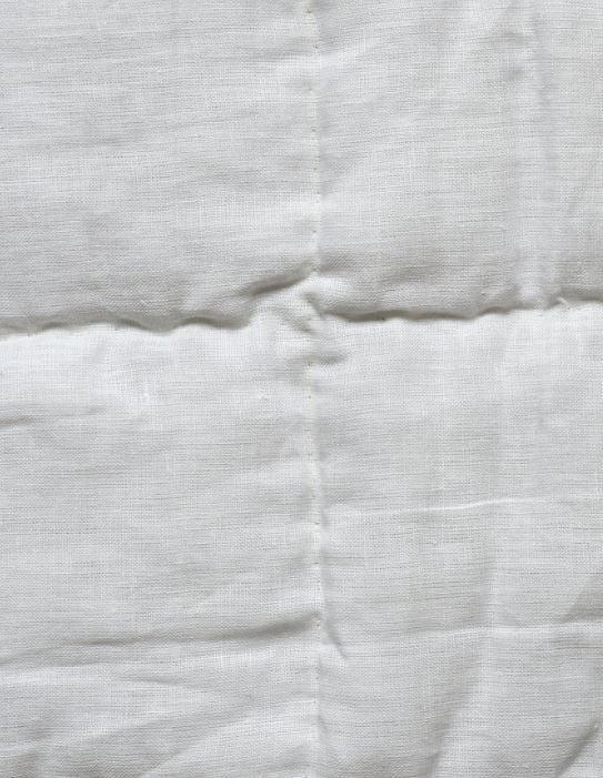 White Linen Bedspread - Cotton - Hand Woven - Ajaypee Carpets (Thumbnail 5)