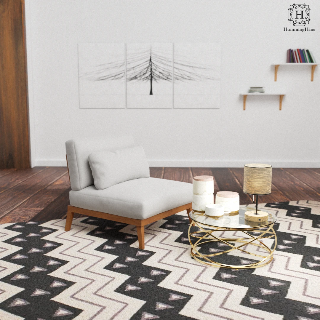 Wool HandWoven Dhurry Wolin - Cotton - Hand Woven - Ajaypee Carpets (Thumbnail 2)