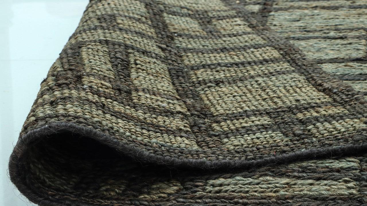 Hemp Hand Knotted Moroccan Carpet - Maze - Hemp - Hand Knotted - Ajaypee Carpets (Thumbnail 2)