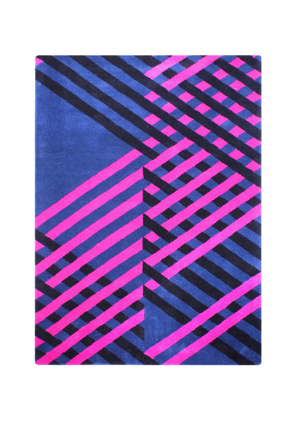 Wool HandTufted Carpet-Dimensional Stripe - Cotton - Hand Tufted - Ajaypee Carpets (Thumbnail 2)