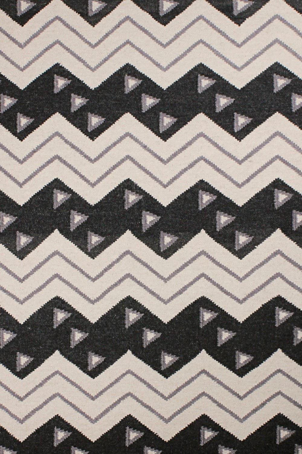Wool HandWoven Dhurry-Wolin – Cotton Flatweave handmade carpet by Ajaypee Carpets