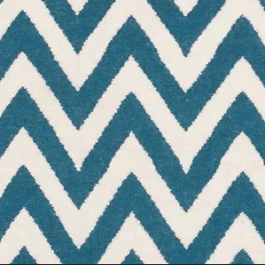 Wool Handwoven Dhurry Round Chevron - Cotton - Hand Woven - Ajaypee Carpets (Thumbnail 10)