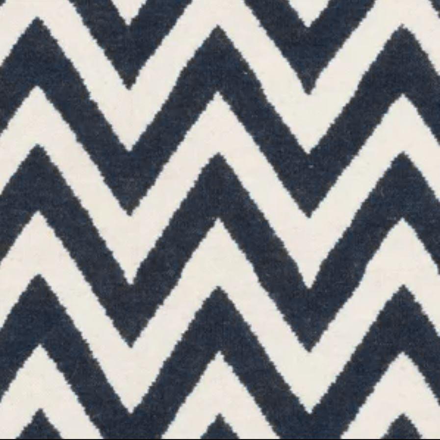 Wool Handwoven Dhurry Round Chevron - Cotton - Hand Woven - Ajaypee Carpets (Thumbnail 2)