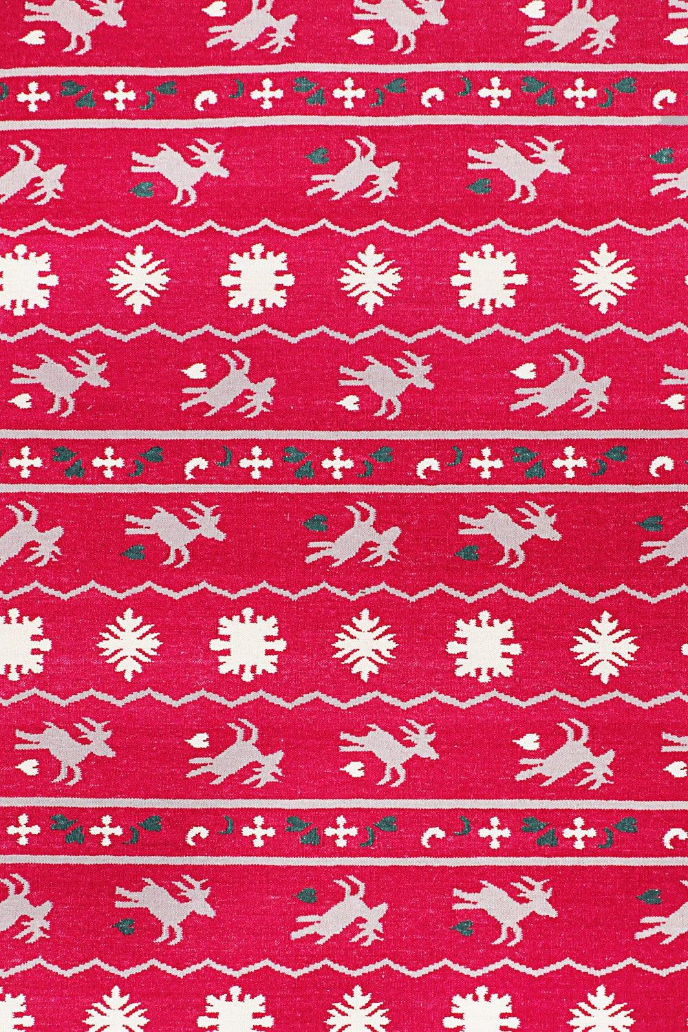 Wool HandWoven Rug-Chrisl – Cotton Flatweave handmade carpet by Ajaypee Carpets