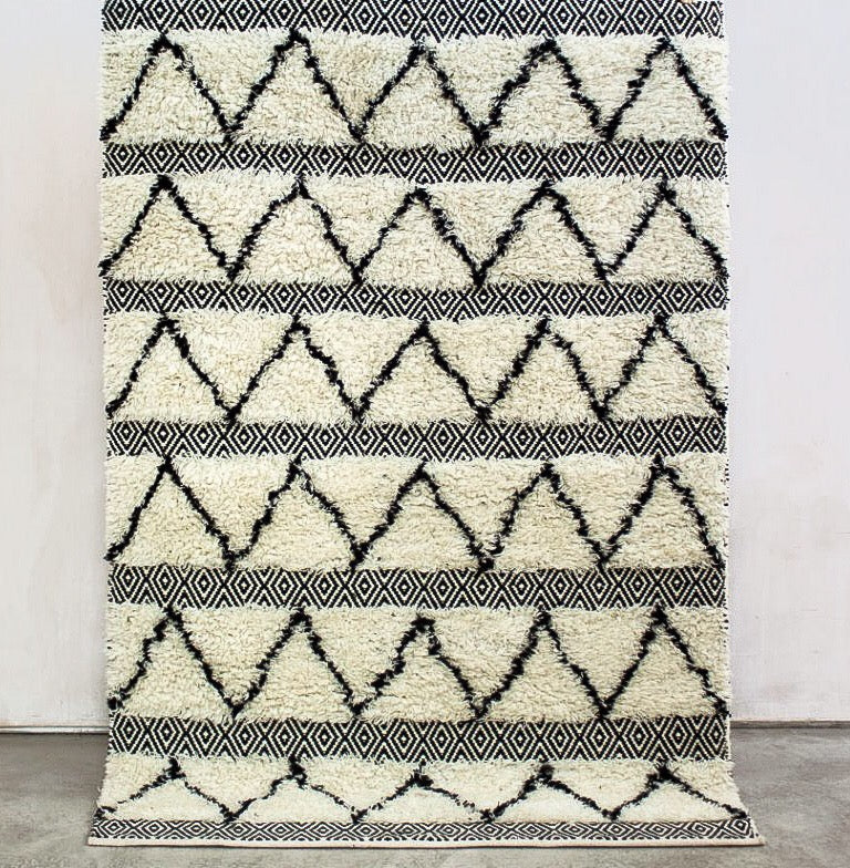 Wool HandWoven Rug-Moroccon - Cotton - Hand Woven - Ajaypee Carpets (Thumbnail 3)