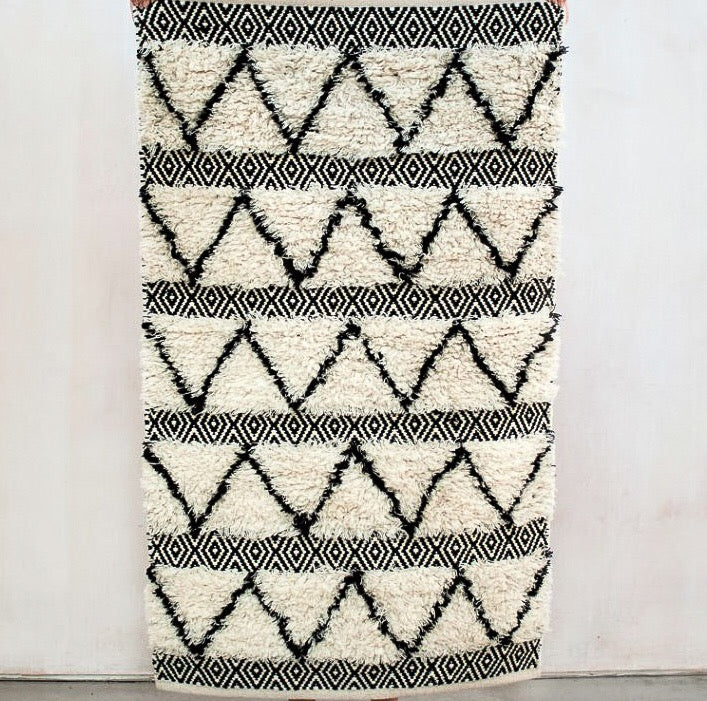 Wool HandWoven Rug-Moroccon - Cotton - Hand Woven - Ajaypee Carpets (Thumbnail 4)