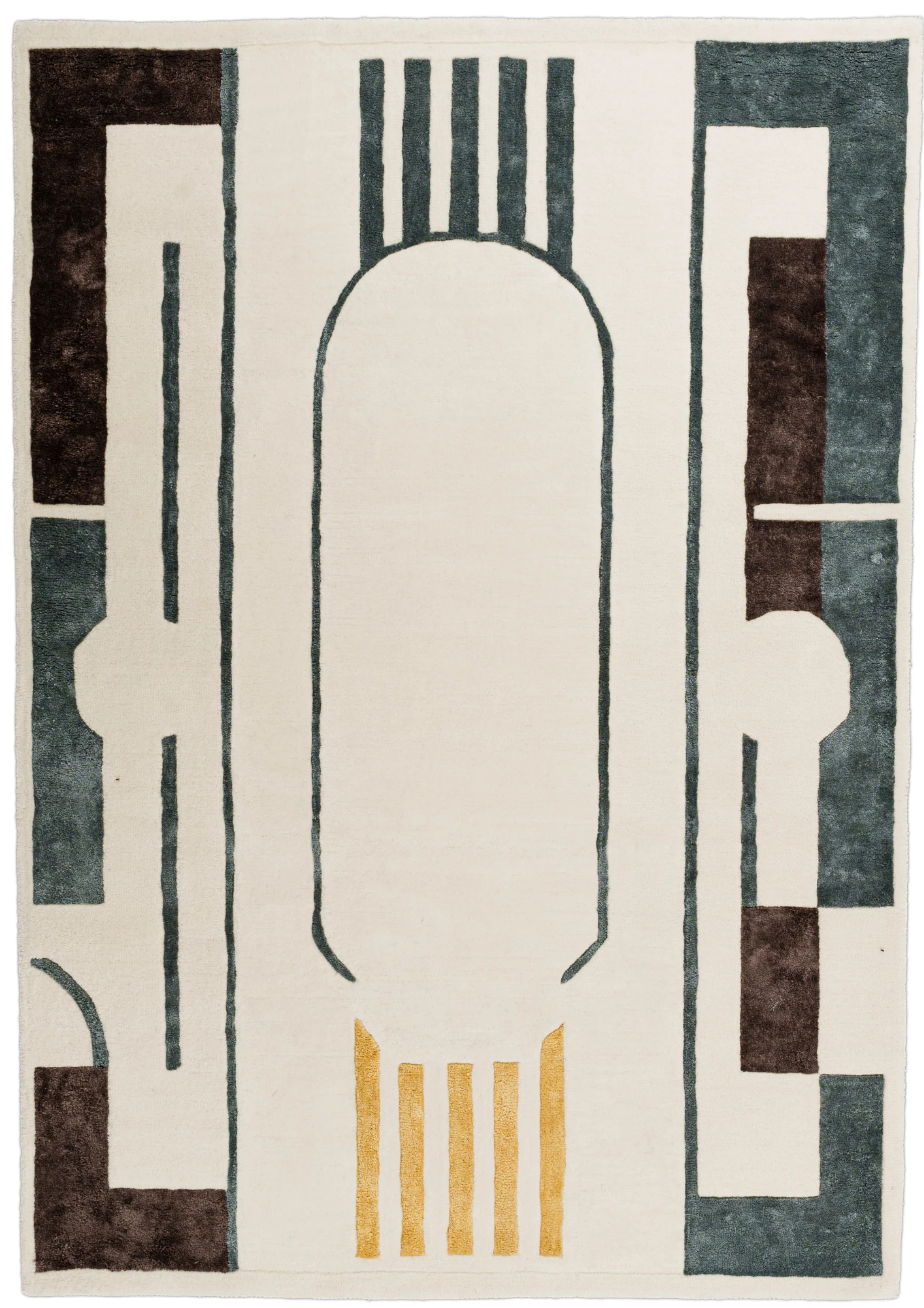 Wool & Viscose Handtufted Carpet - Archaeo - Cotton - Hand Tufted - Ajaypee Carpets (View 1)