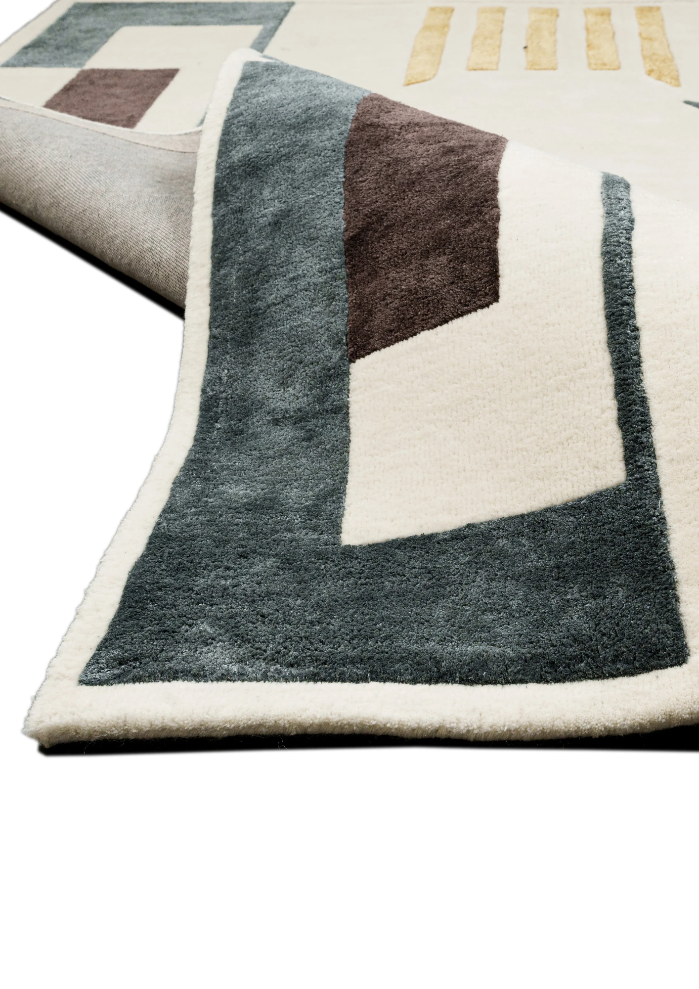 Wool & Viscose Handtufted Carpet - Archaeo - Cotton - Hand Tufted - Ajaypee Carpets (Thumbnail 2)
