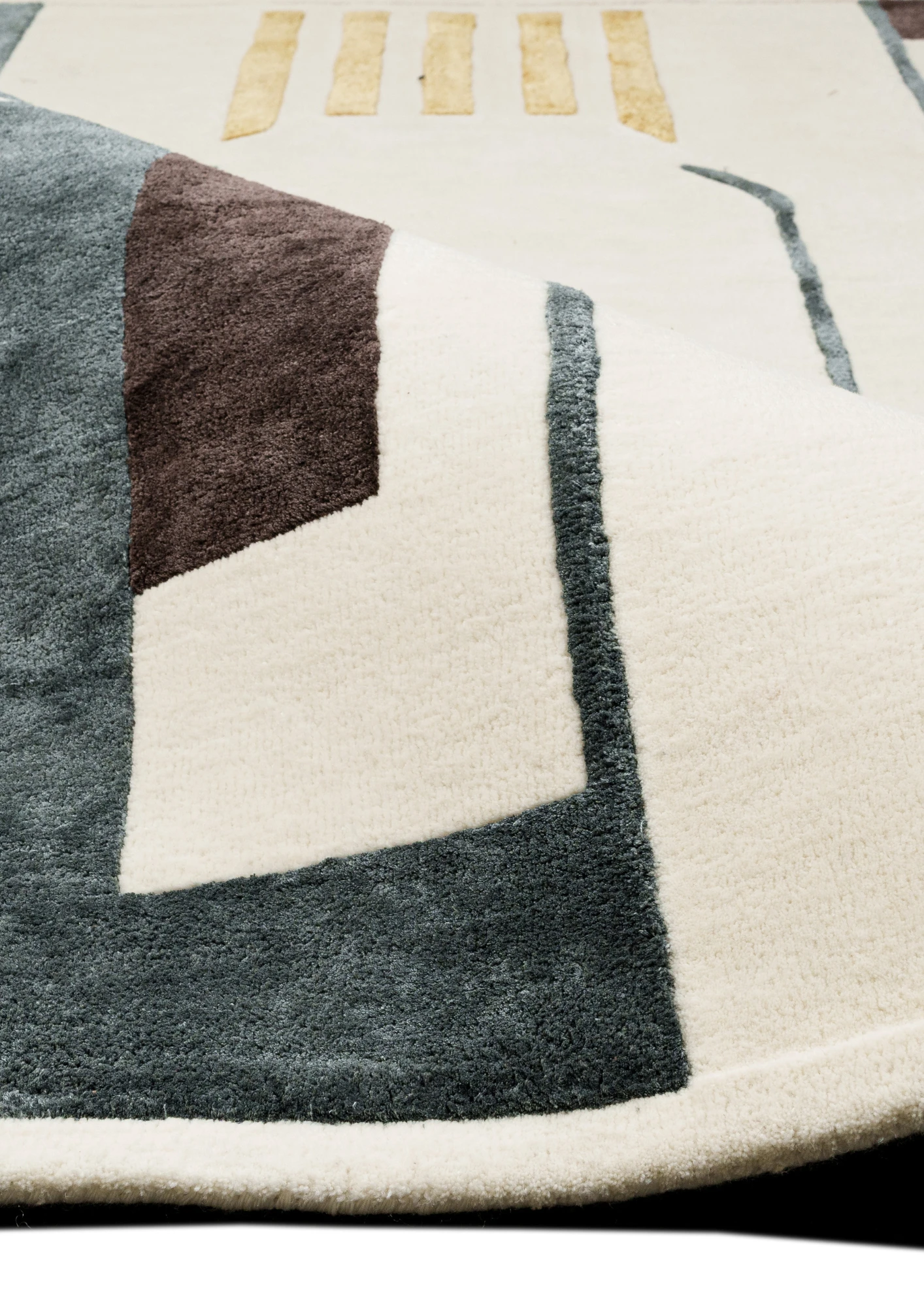 Wool & Viscose Handtufted Carpet - Archaeo - Cotton - Hand Tufted - Ajaypee Carpets (Thumbnail 3)
