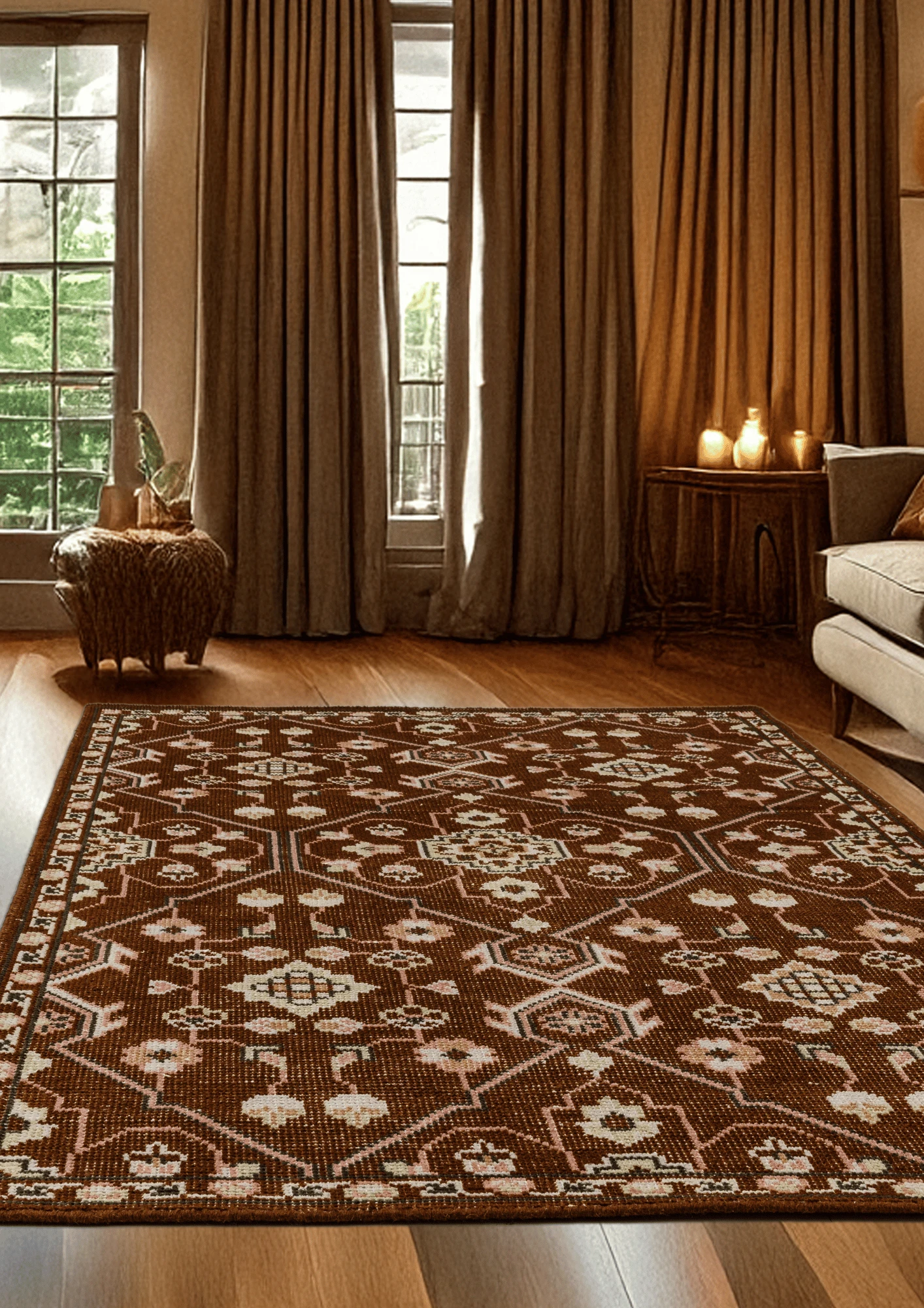Woolen Handknotted Carpet   Roskar - Wool - Hand Knotted - Ajaypee Carpets (Thumbnail 4)