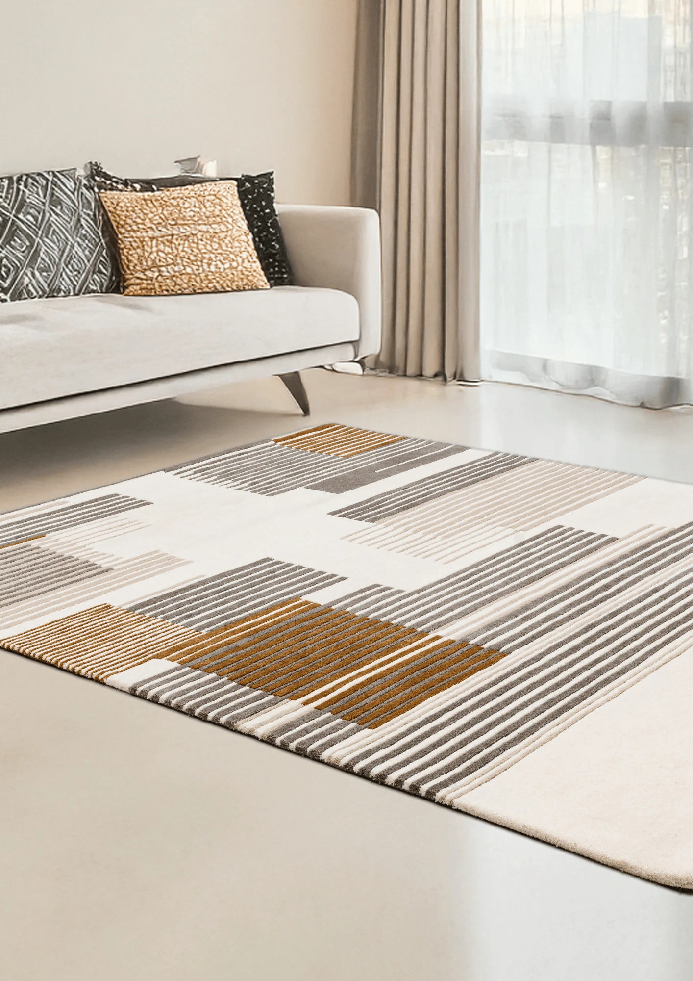 Woolen Hadtufted Carpet   Strové - Wool - Hand Tufted - Ajaypee Carpets (Thumbnail 4)