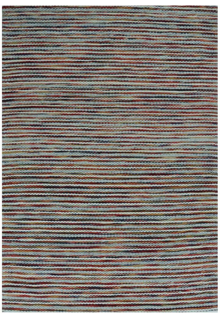Woolen Handwoven Rug: ColorLines - Cotton - Hand Woven - Ajaypee Carpets (View 1)
