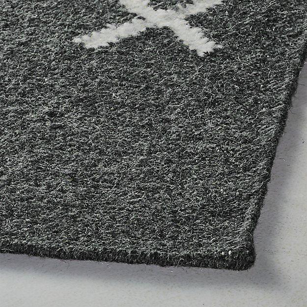 Woolen Hand Dhurry  Star - Cotton - Flatweave - Ajaypee Carpets (Thumbnail 2)