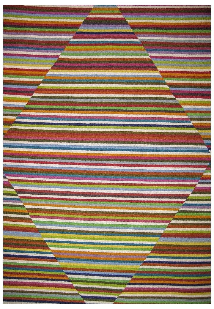 Woolen Hand Dhurry  Magic – Cotton Flatweave handmade carpet by Ajaypee Carpets