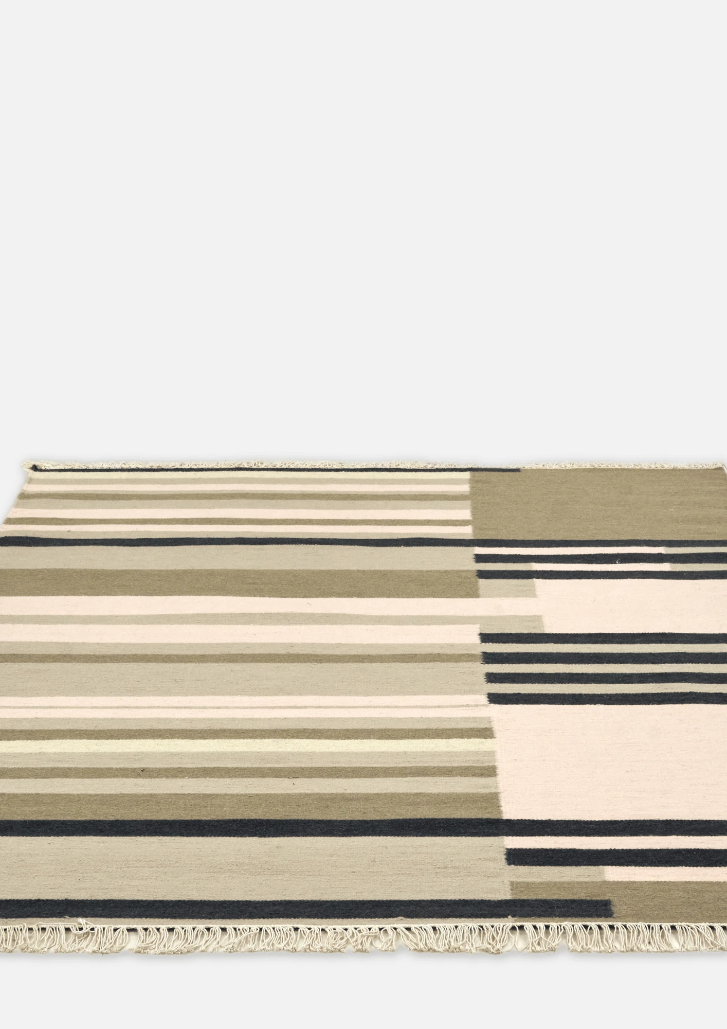 Woolen HandWoven Dhurrie - Axa - Wool - Dhurrie - Ajaypee Carpets (Thumbnail 4)