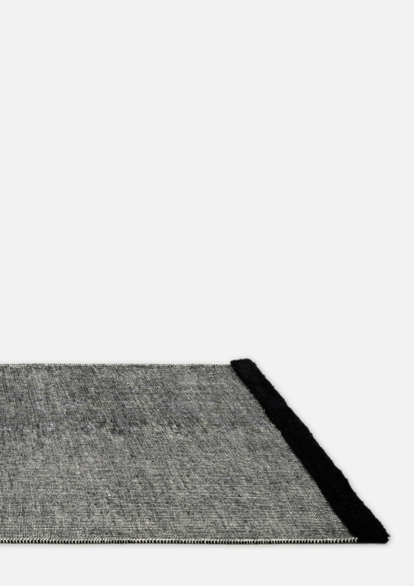 Woolen HandWoven Dhurrie - Beehive Black & White - Wool - Dhurrie - Ajaypee Carpets (Thumbnail 4)