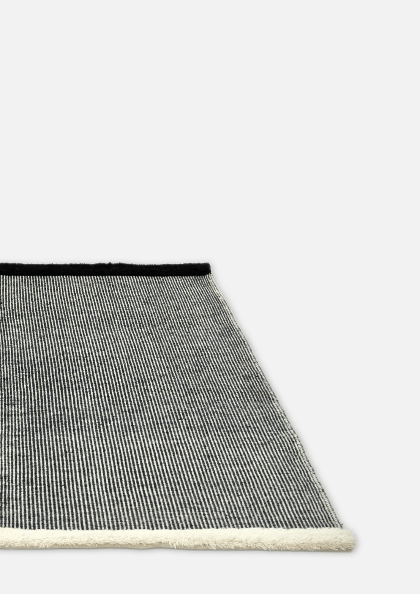 Woolen HandWoven Dhurrie - Beehive Black & White - Wool - Dhurrie - Ajaypee Carpets (Thumbnail 5)