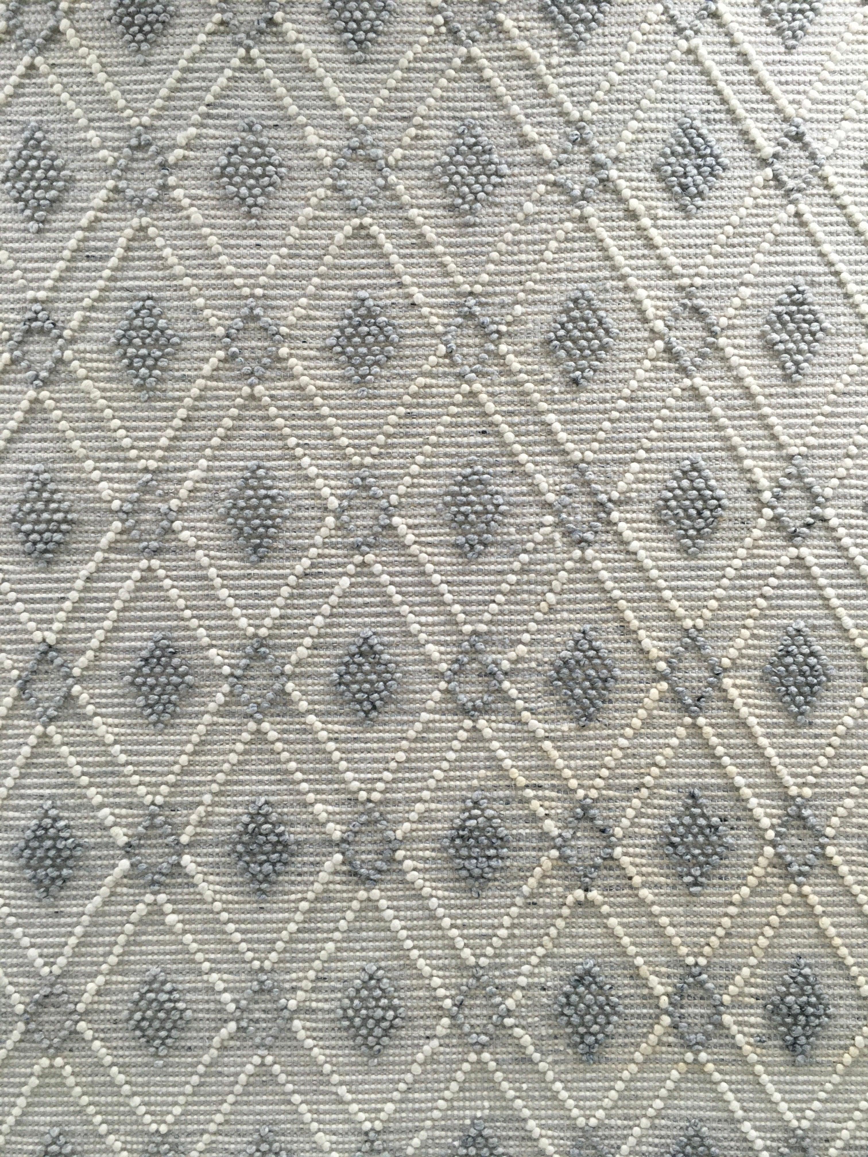Woolen Handwoven Loop Rug Aisha Mono - Cotton - Flatweave - Ajaypee Carpets (Thumbnail 3)