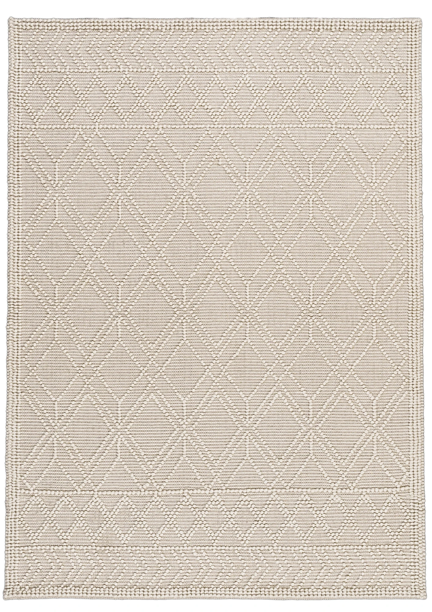 Woolen Handwoven Loop Rug Mira White – Cotton Flatweave handmade carpet by Ajaypee Carpets