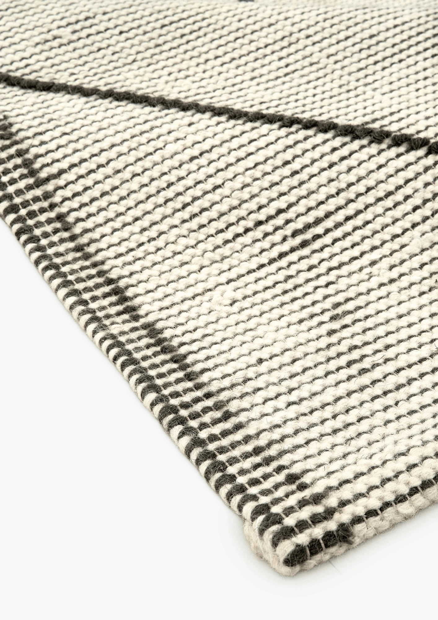 Woolen Handwoven Rug - Texo Otis - Cotton - Hand Woven - Ajaypee Carpets (Thumbnail 3)